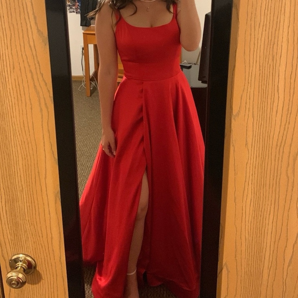 Sherri Hill Vibrant Red Prom Dress